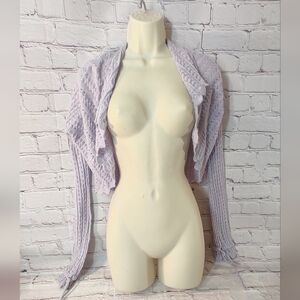 Maillili Paris Vtg Shrug Pointelle Knit Balletcore Sweater XS